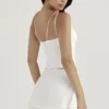 Clarice White Floaty Layered Mini Skirt