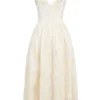 Emmelina Vintage Ivory Floral Embroidered Corset Sundress