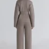 Fallon Taupe Wool Wrap Contour Jacket Fallon Taupe Wool Wrap Contour Jacket