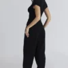 Geena Black Wool Boucle Knit Trousers