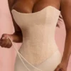 Larra Vintage Ivory Strapless Lace Corset Top