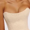 Larra Vintage Ivory Strapless Lace Corset Top