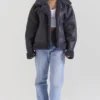 Madden Grey Vegan Shearling Aviator Jacket Madden Grey Vegan Shearling Aviator Jacket