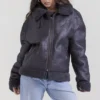 Madden Grey Vegan Shearling Aviator Jacket Madden Grey Vegan Shearling Aviator Jacket