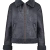 Madden Grey Vegan Shearling Aviator Jacket Madden Grey Vegan Shearling Aviator Jacket