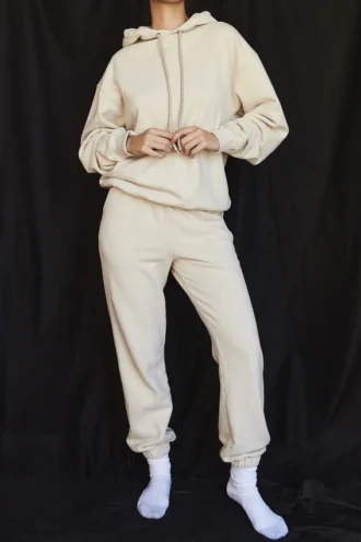 Sky Oatmeal Fleece Back Jogging Trouser